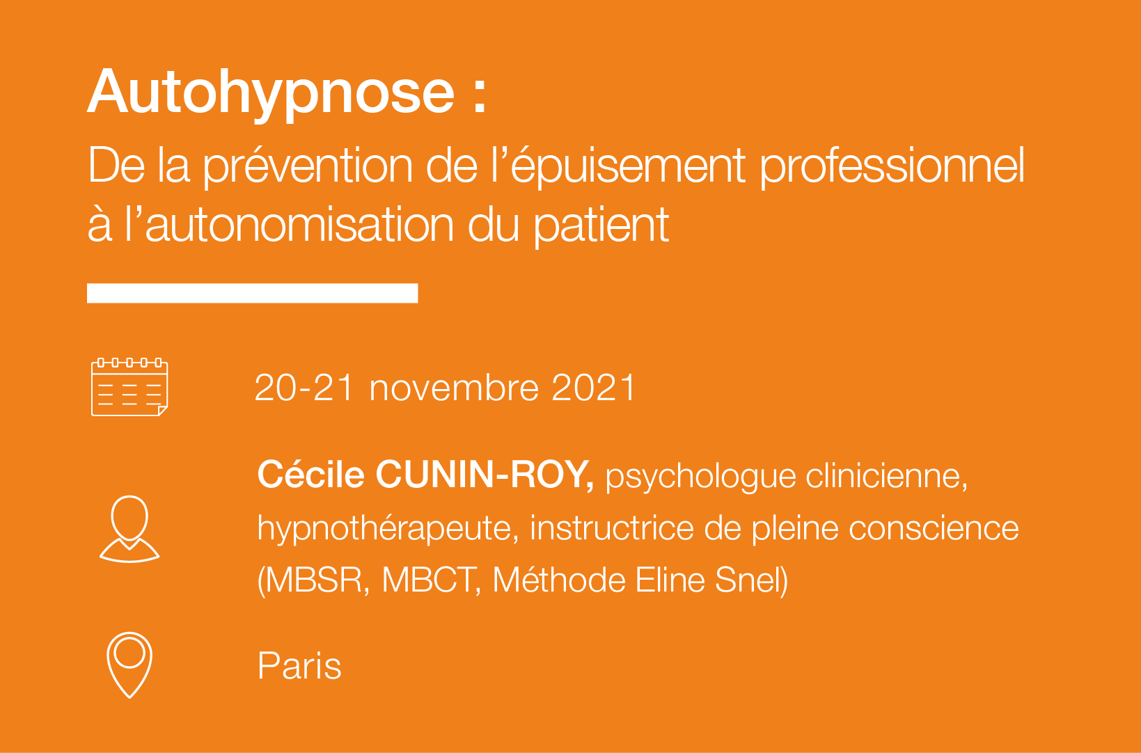 Seminaire Autohypnose Prevention epuisement professionnel-IFH