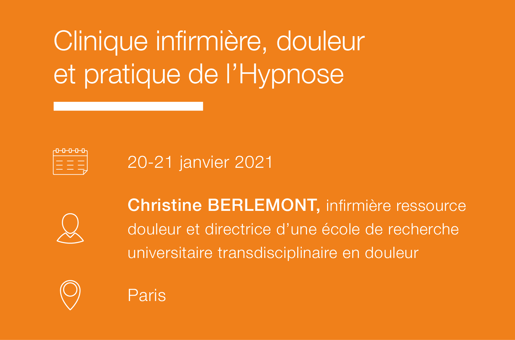 Seminaire clinique infirmiere douleur pratique hypnose IFH