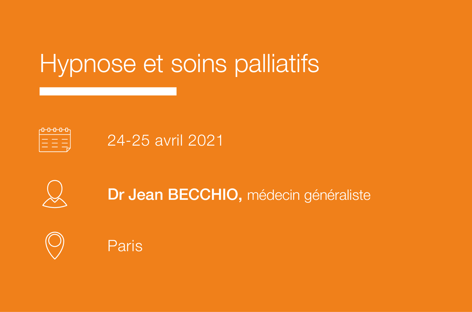 Seminaire Hypnose et soins palliatifs IFH