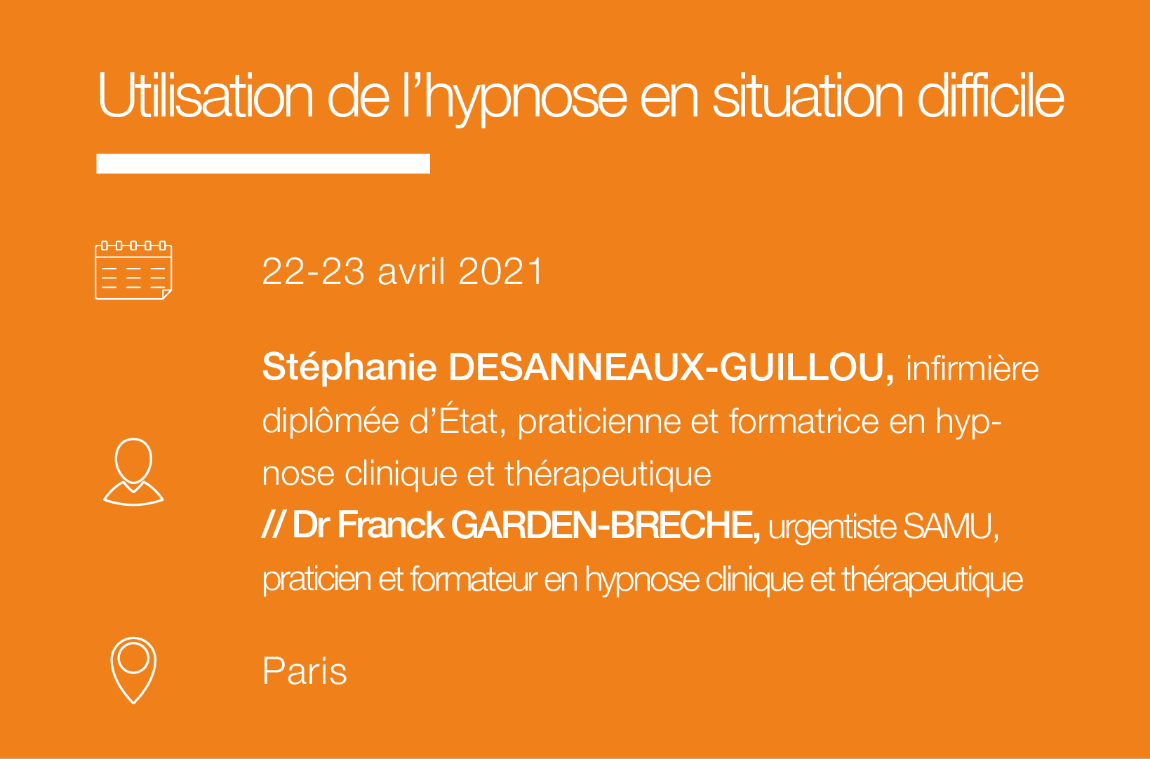 Seminaire Utilisation de l hypnose en situation difficile-IFH