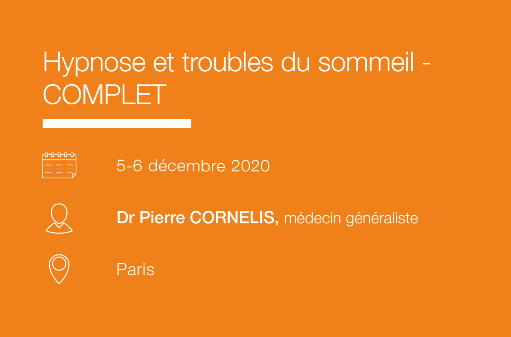Formation Seminaire Hypnose et troubles du sommeil-Cornelis-IFH