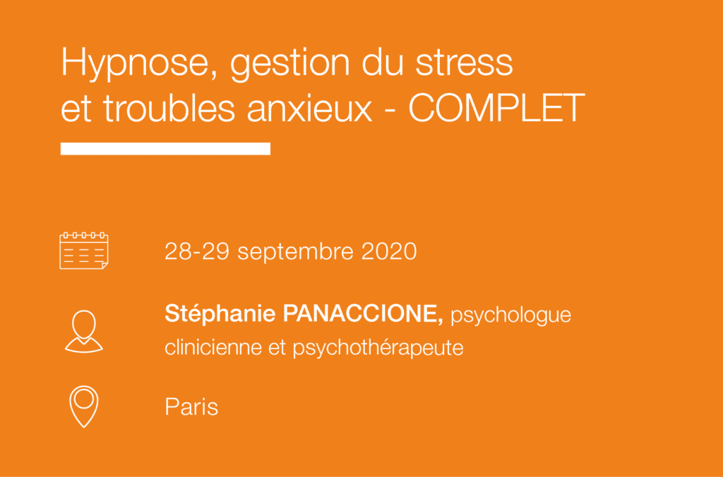 Seminaire Hypnose, gestion du stress et troubles anxieux-Complet IFH