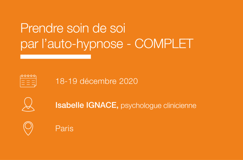 Seminaire Prendre soin de soi par l auto-hypnose IFH