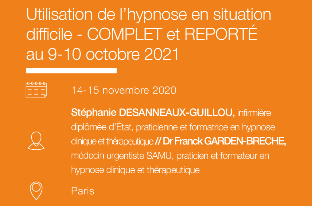 Formation seminaire IFH Utilisation de l hypnose en situation difficile