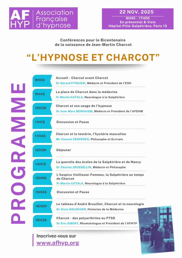 Journée "L'Hypnose & Charcot"