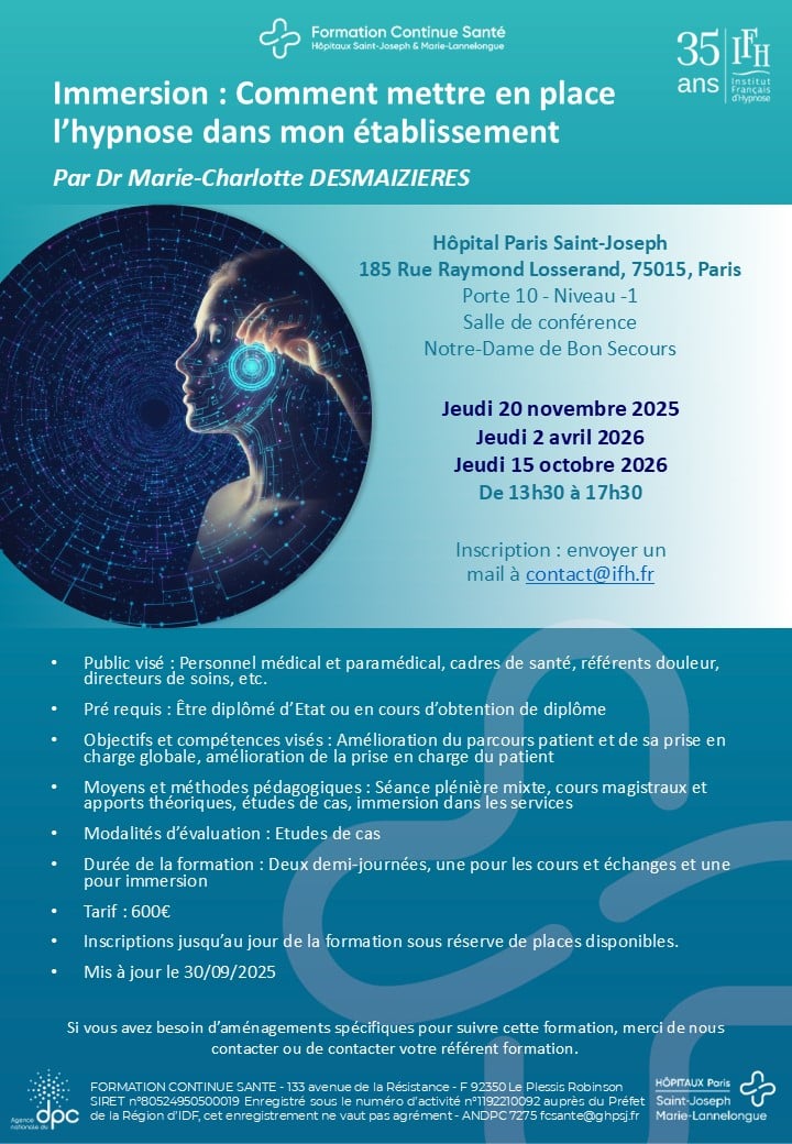 Formation IFH x Hôpital St-Joseph