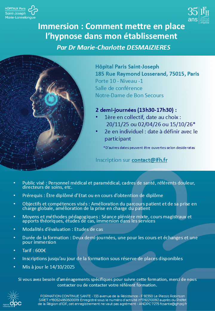 Formation IFH x Hôpital St-Joseph