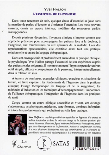Yves Halfon - L'essentiel de l'hypnose verso